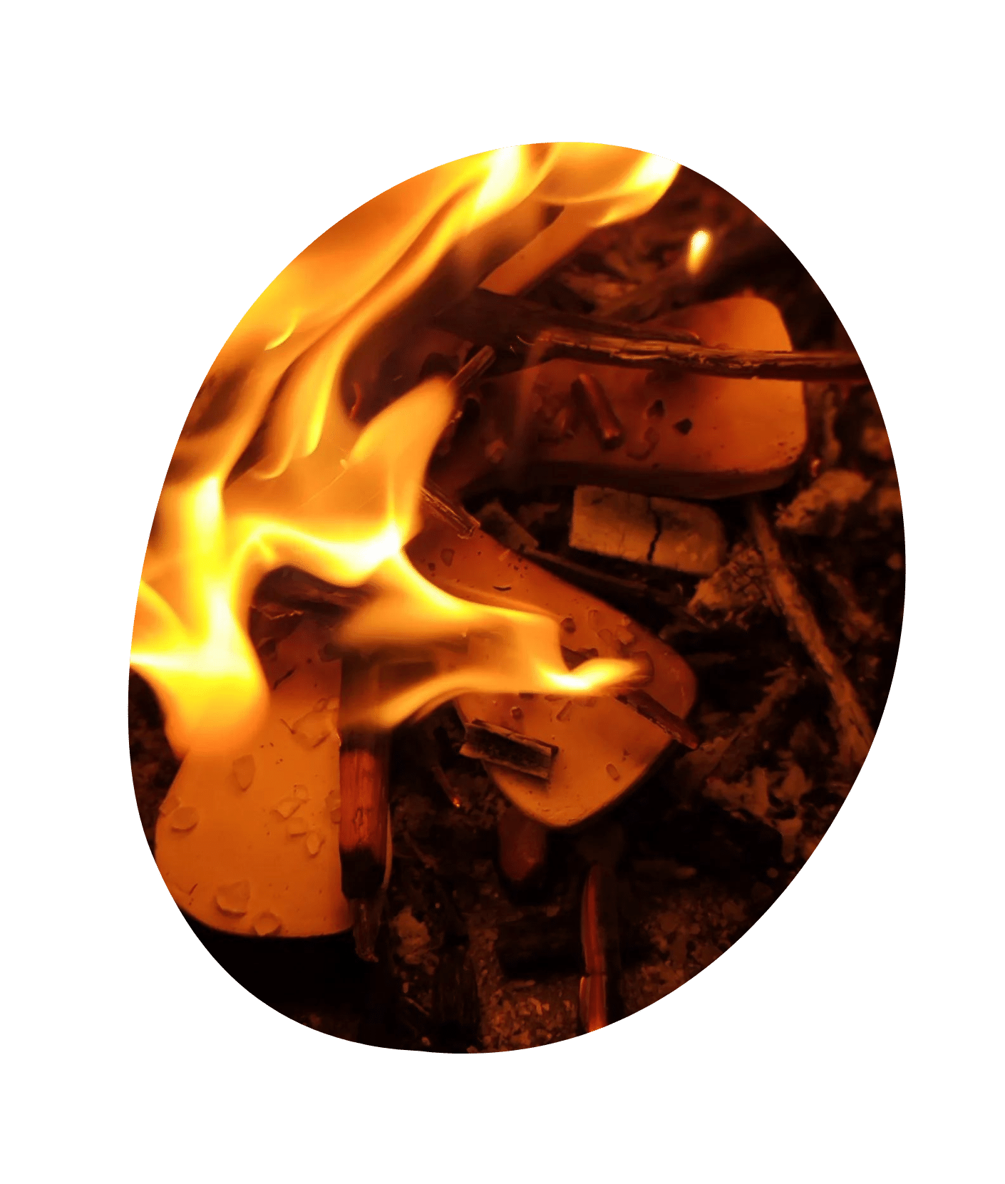 clay adinkra symbol in fire